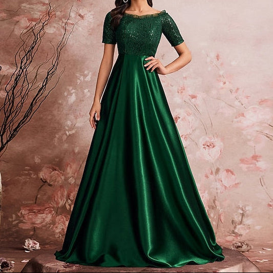 the Sparkle of Gown Evening Formal A-Line Mother Bride Dress