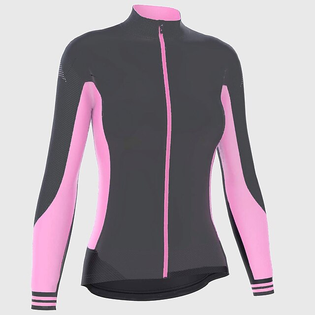 Women's Cycling Jersey Color Block Long Sleeve Bike Jersey