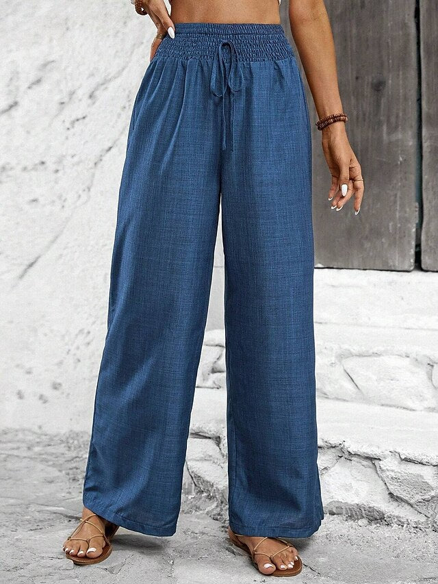 Women's Trousers Casual Pants Straight Vacation Fashion