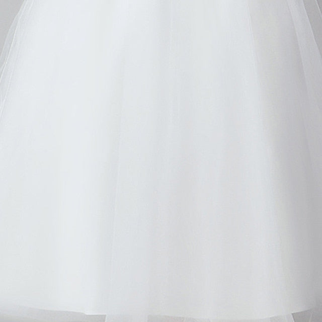 Girls' Color Flower Dress Solid Girl Kids Party