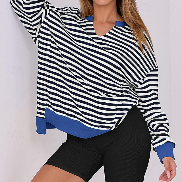 Women's Pullover Sweatshirt Casual Tops Long Sleeve Top