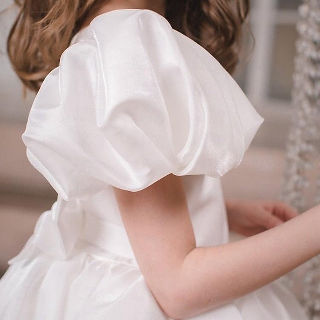 Color Party Dress Kids Girls' Solid Girl Flower Long