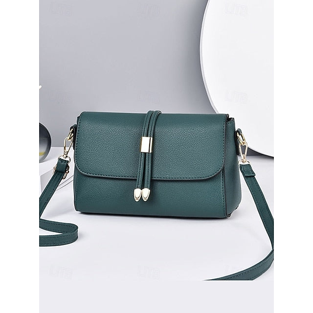 Bags in Leather Crossbody Burgundy Black and Faux Women's