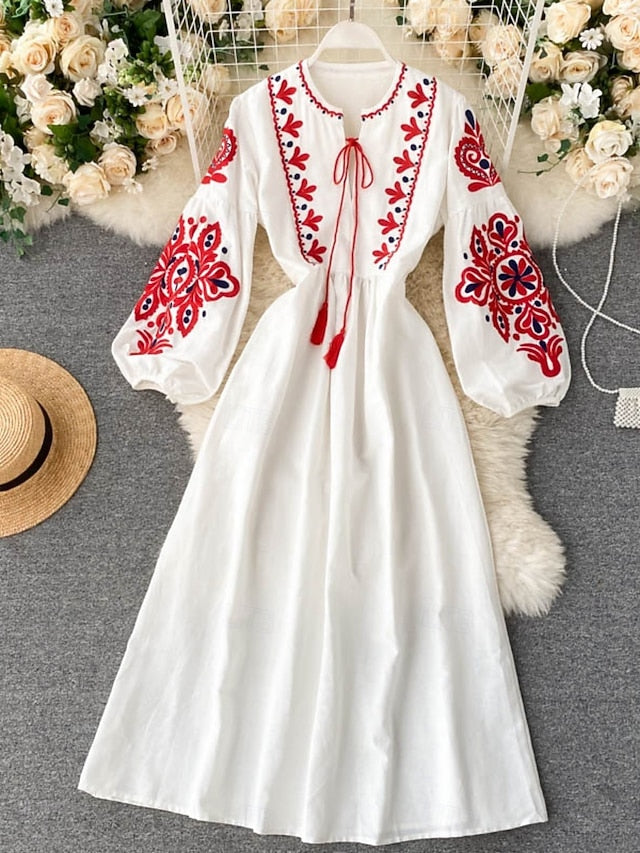 Women's Midi Dress A Line Dress Casual Outdoor Going out