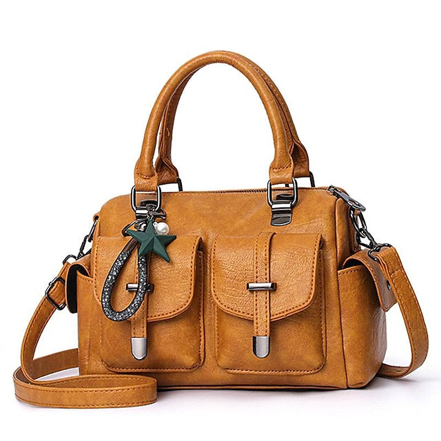 Blue Faux Women's Stylish – Handbag Large Leather