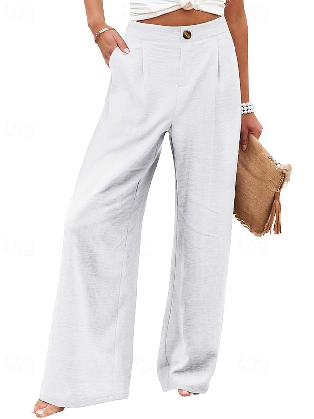 Women's Slacks Straight Streetwear Casual Full Length