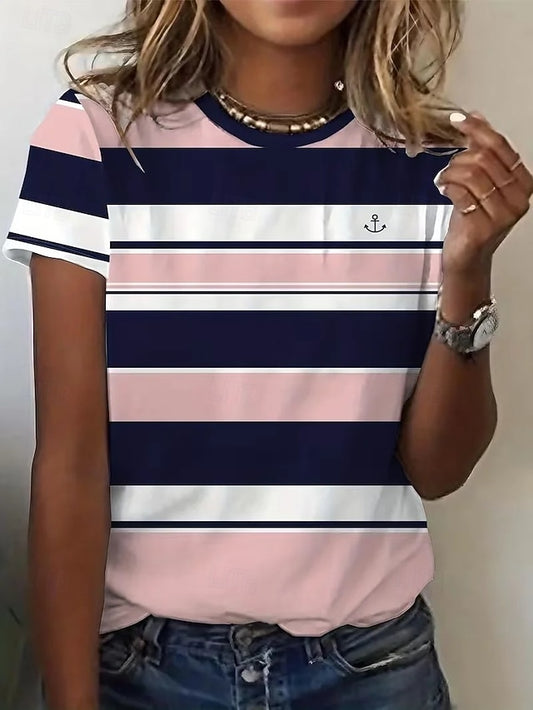 Women's T Shirt Print Floral Graphic Geometric Stylish
