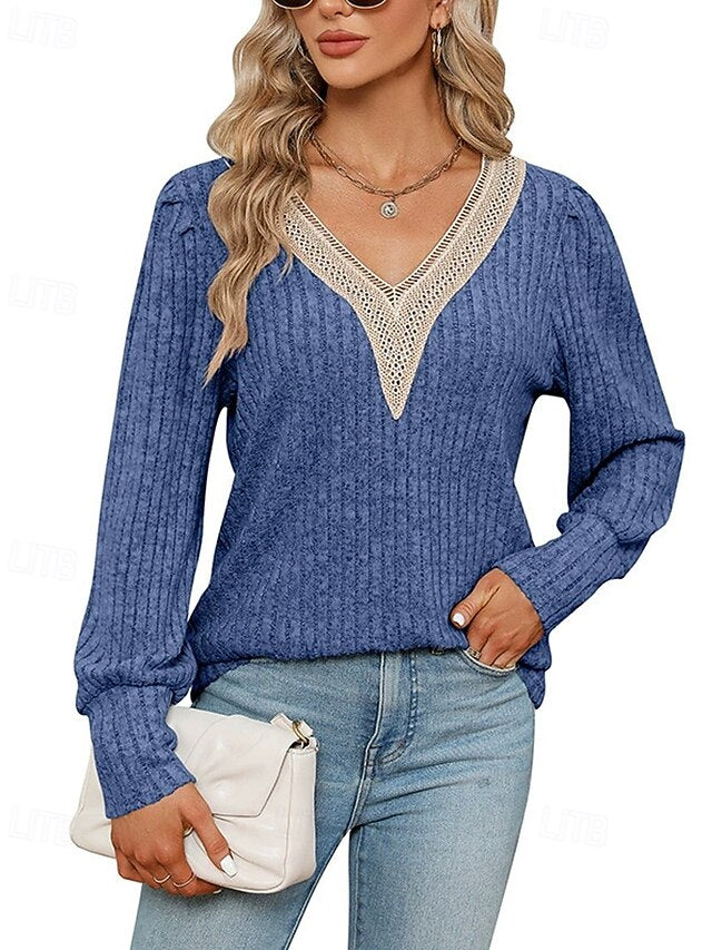 Women's Sweater Pullover Daily Stylish Casual Color Block