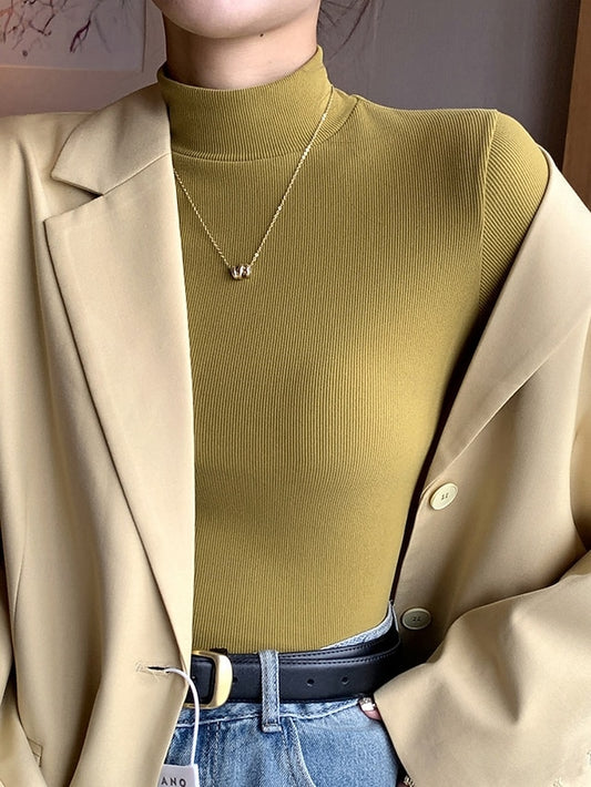 Women's Blouse Solid Color Elegant Stylish Basic Long