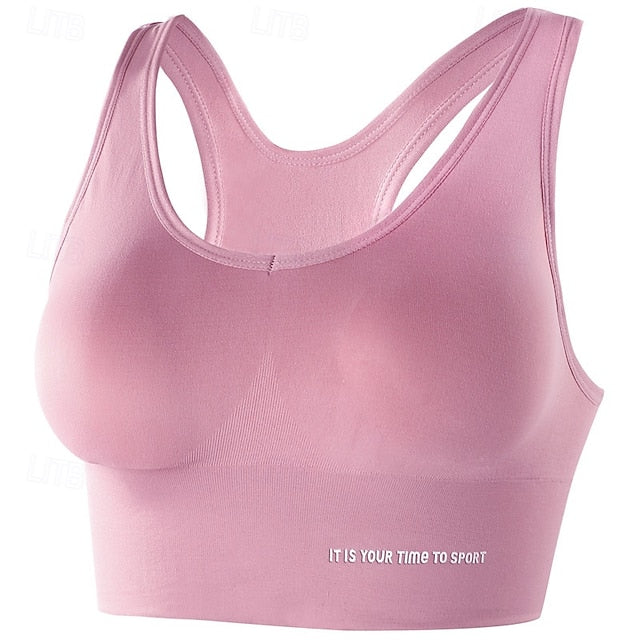 Women's Sports Bra Yoga Top Scoop Neck Weight Loss Fat