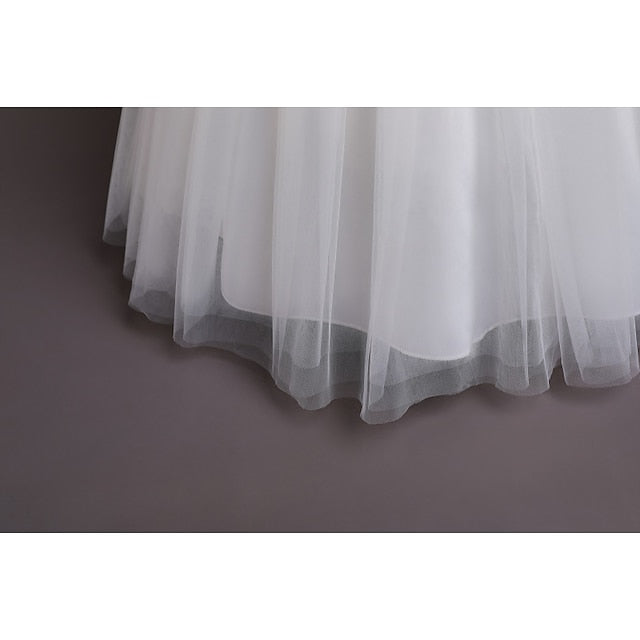 Kids Party Solid Girls' Flower Girl Dress Color