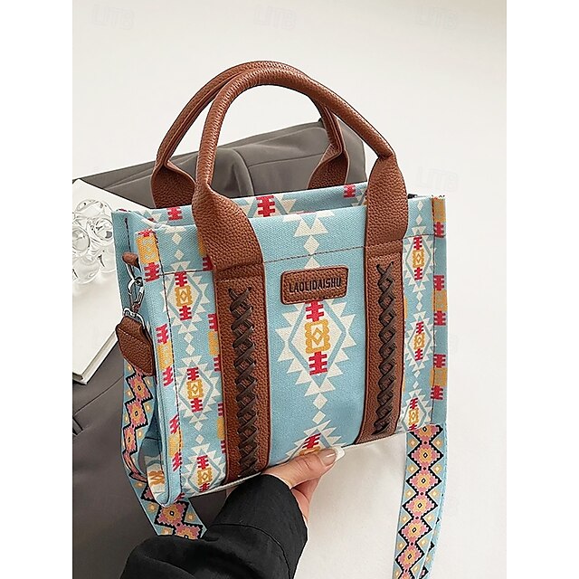 Tote Boho Ethnic Vintage-Inspired Women's Bag – Print