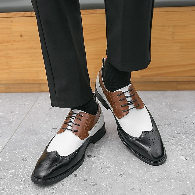Wingtip with Men's White Brown Oxford and Shoes
