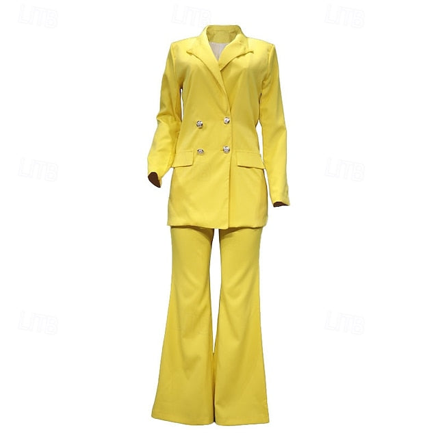 Women's Blazer Blazer Suits Wide Leg Pants Dress Pants