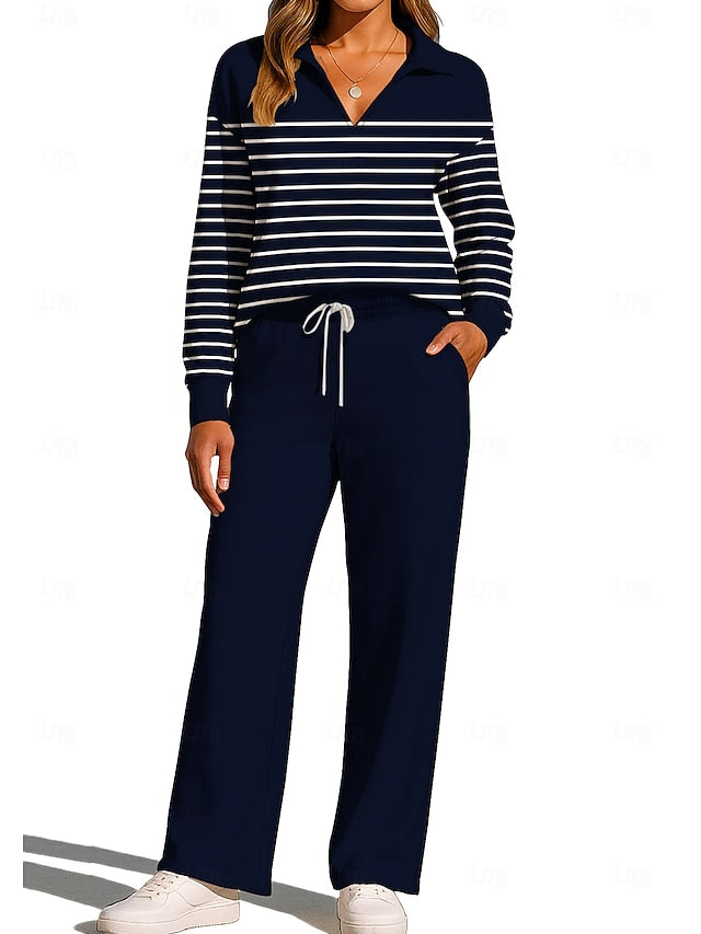 Women's Sweatshirt Tracksuit Sweatpants Drawstring Pocket