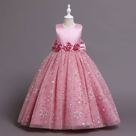 A Kids Wedding Party Flower Dress Girls' Line Little