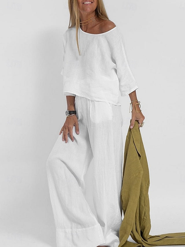 Women's Two Piece Sets Pants Sets Bolero Top Half Sleeve