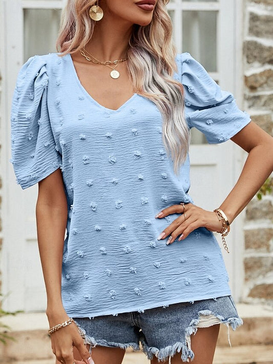 Women's T Shirt Plain Fashion Modern Casual Short Sleeve