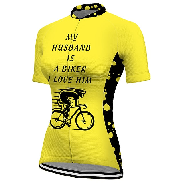 Women's Cycling Jersey Graphic Funny Short Sleeve Bike