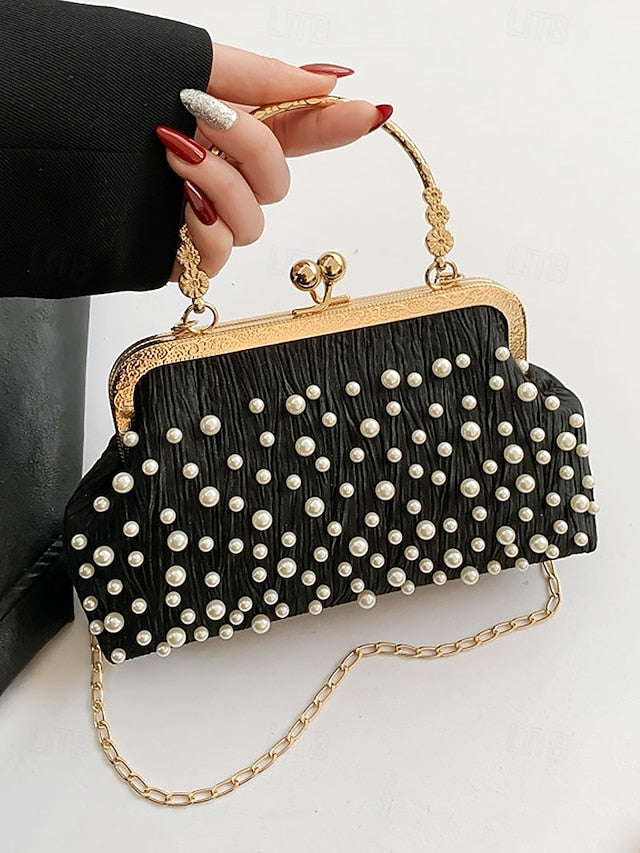 Vintage Pearl Elegant Bag Evening Women's Clutch – Beaded