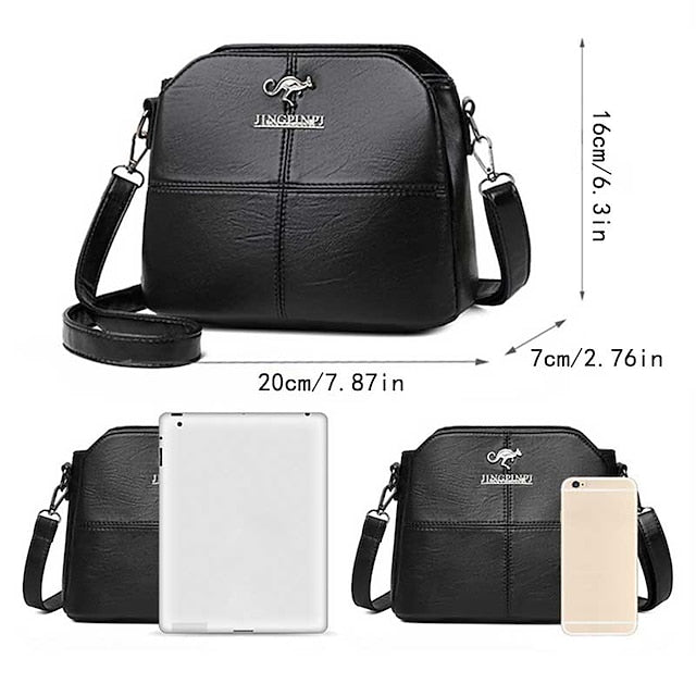 Minimalist Red Women's Leather Small – Faux Bag Crossbody