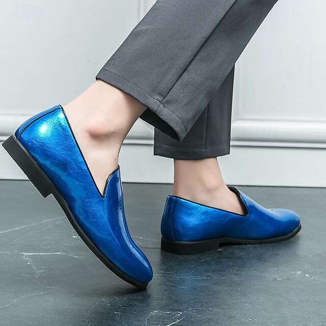 Slip-On Metallic Shiny – Men's Loafers Gold Fashionable