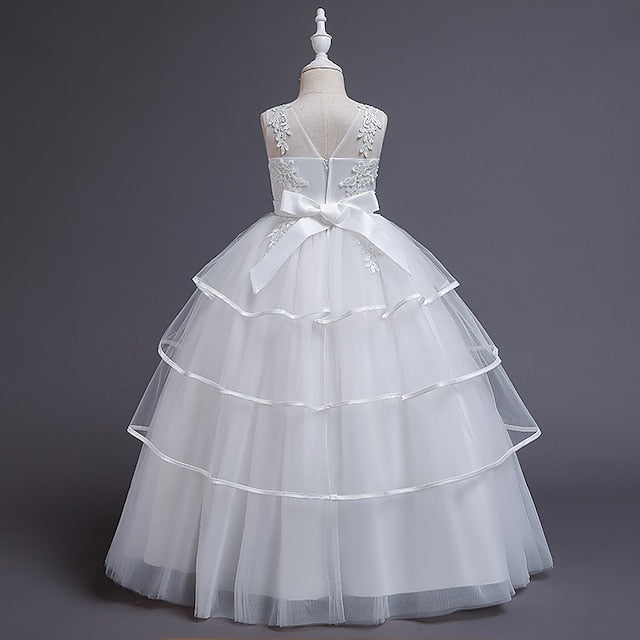 Solid Girls' Kids Party Color Sleeveless Dress