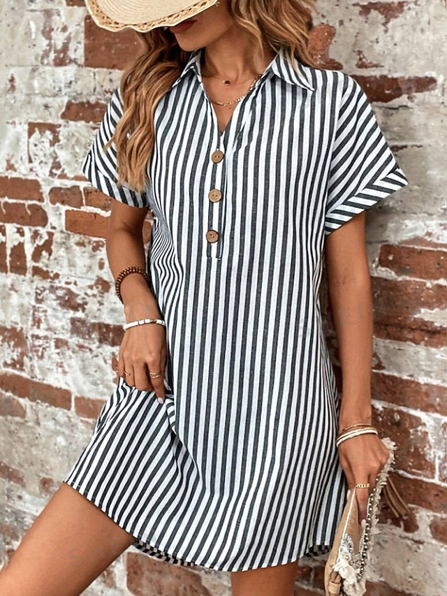 Women's Mini Dress Shirt Dress Casual Dress Summer Dress