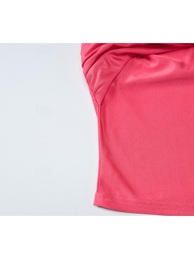 Women's Tank Top Front Tie Backless Solid Color Stylish Hot