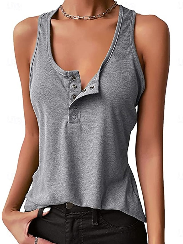 Women's Tank Top Sleeveless Shirt Tee Top Patchwork Chest