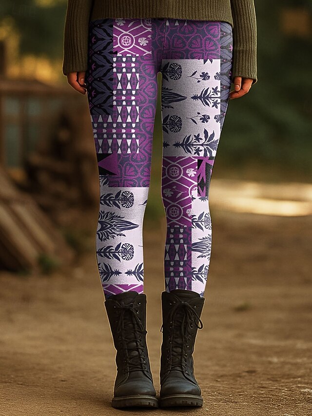 Women's Leggings Vacation Vintage Fashion Ankle-Length High