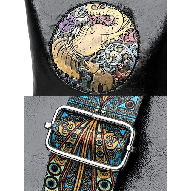 Bag – Vintage Embossed Boho Elephant Shoulder Women's