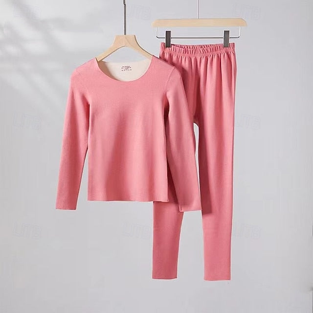 Women's Cold Weather Top Bottom Base Layer Top & Bottom