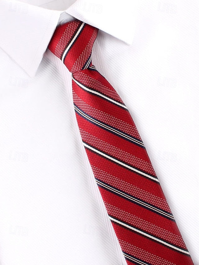 Pre-Tied Stripes Classic Zip - Men's Ties and Narrow