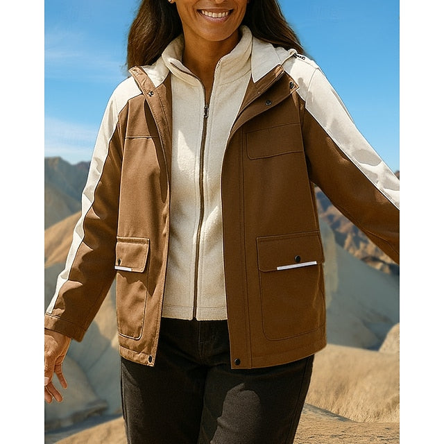 Women's Windbreaker Softshell Jacket Hiking Jacket 3 in 1
