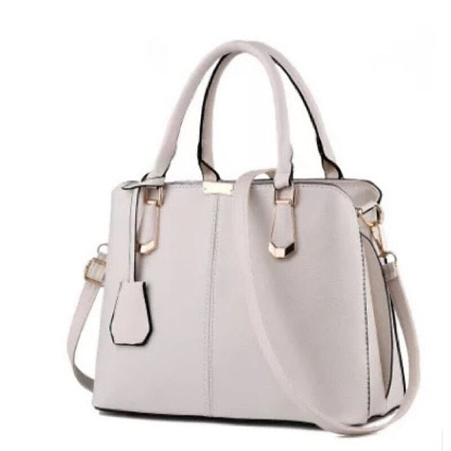 Elegant Handbag Structured Faux Leather Women's Green –