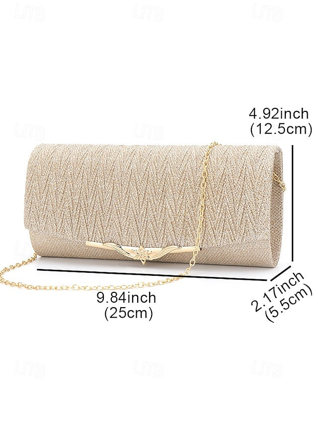 - Party Glitter Elegant Evening Gold Women's Clutch Handbag