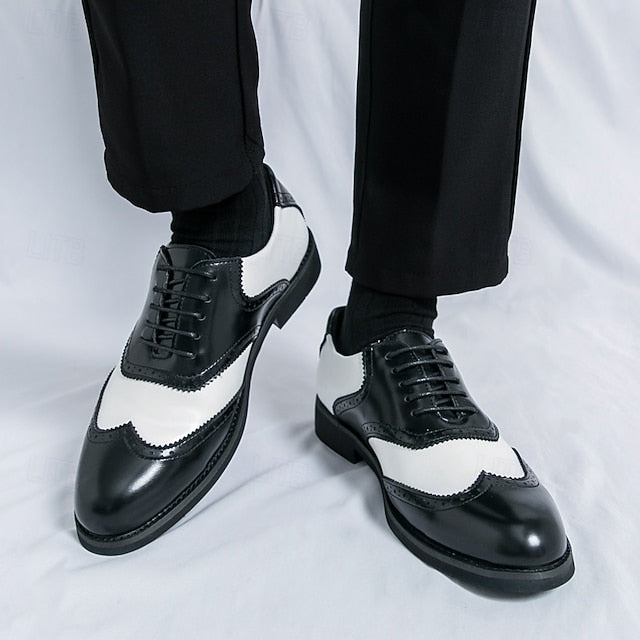 and Brogue Oxford White Shoes Wingtip Two-Tone in Men's