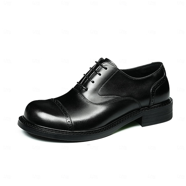 Oxford Leather First Genuine Shoes- Toe Cap Men's