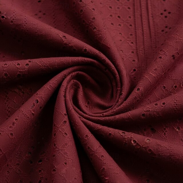 Women's Shirt Blouse Eyelet top Eyelet Plain Stylish
