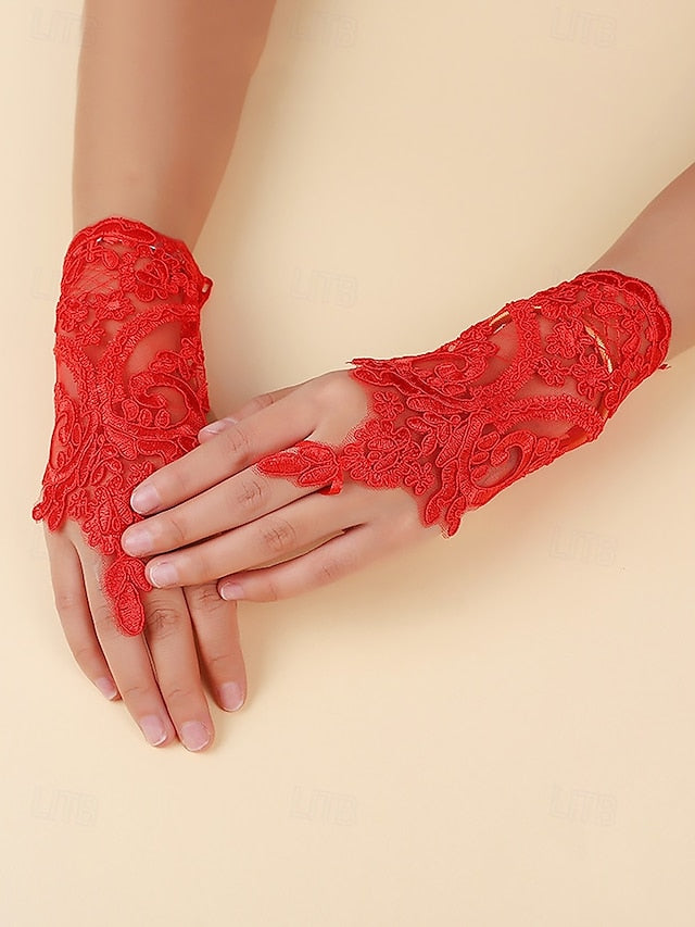 White Gloves Bridal Wedding Elegant Vintage Fingerless – Lace