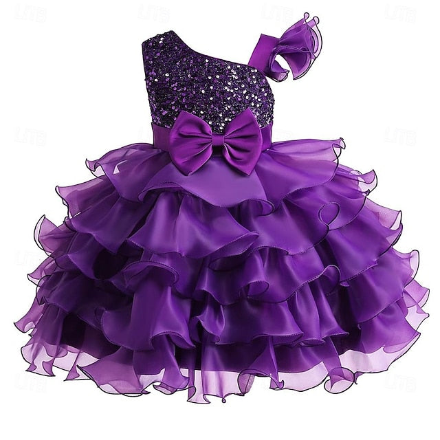 Gown Ball Flower Pageant Girls Dress Ruffle Wedding Party Kids