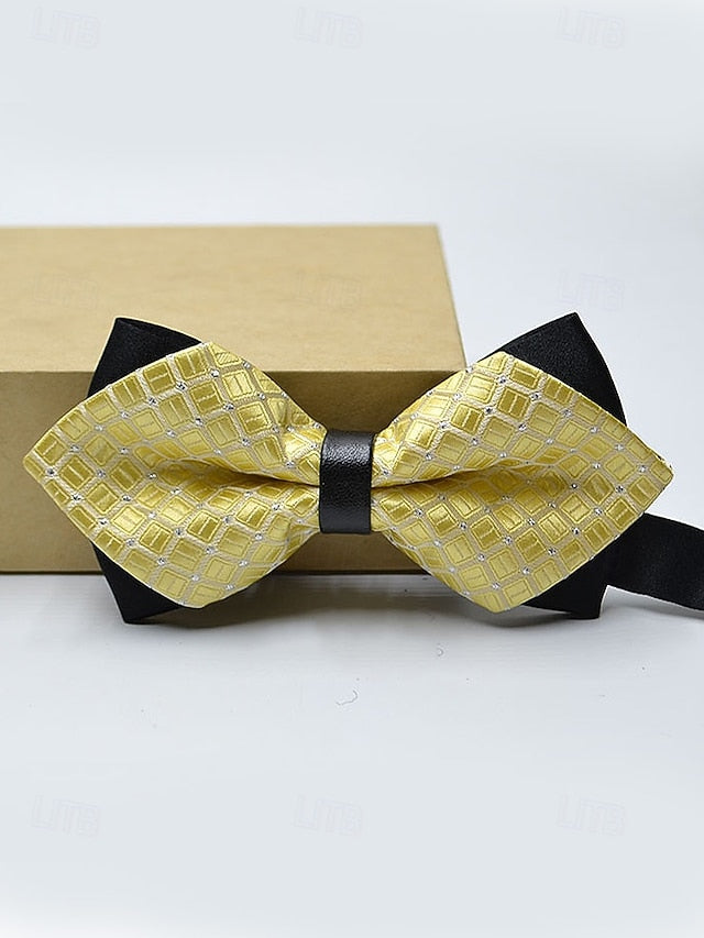 Bow Christmas with Tie Geometric Pattern Men's