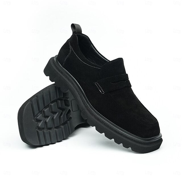 Leather Suede -Classic Business Loafers Men's Cowhide