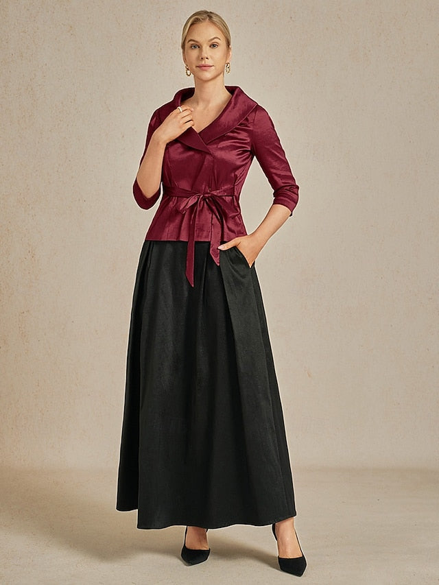 Women's Blouse Evening Tops Tie Front Solid Color Plain