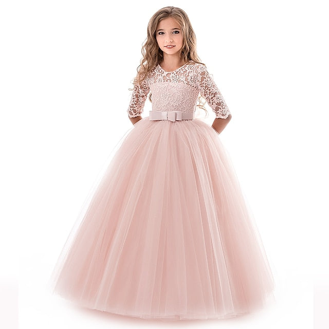 Prom Girl 3-13 Princess Years Flower Dress Lace Kids