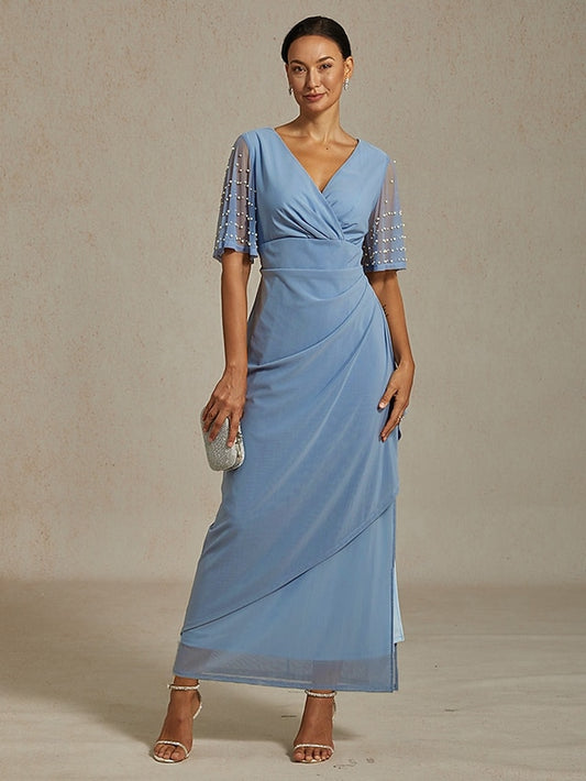 Women's Maxi Dress Sheath Dress Elegant Solid Color Short