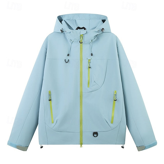 Women's Hooded Jacket Full Zip Jacket with Pockets Long