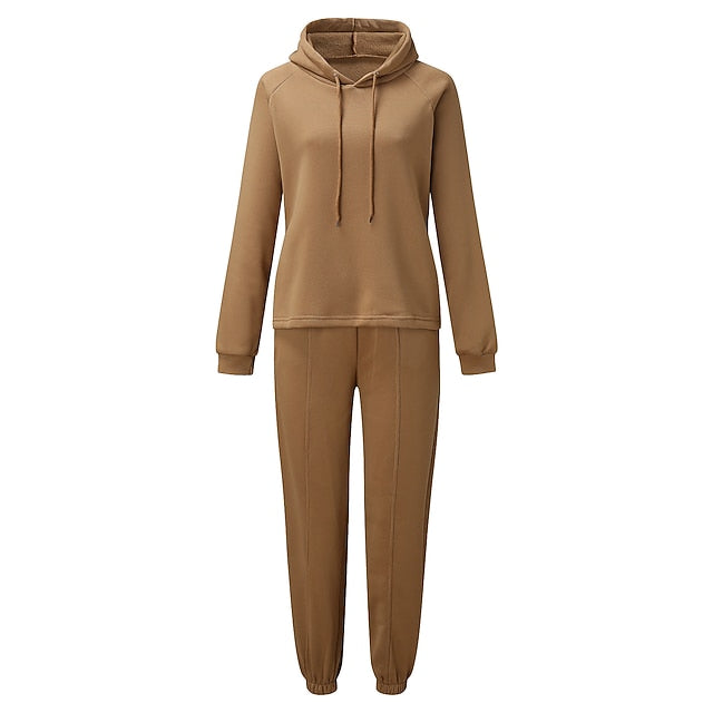 Women's Tracksuit Pants Sets Sweatshirt Long Sleeve Hooded