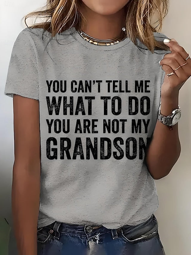 Women's T Shirt Print Graphic Letter Vintage Stylish